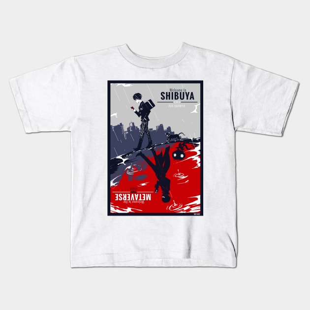 Shibuya/Metaverse Kids T-Shirt by SnipSnipArt